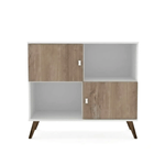 Aparador Credenza Bertolini RT 3011 Bufetera con 2 Cajones 2 Nichos color Blanco Rústico