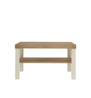 Mesa de Centro Moderna Bertolini UP Para Sala color Roble Off White