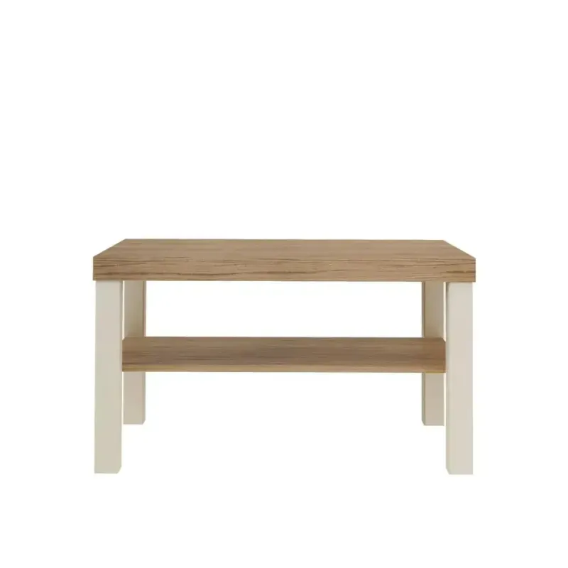 Mesa de Centro Moderna Bertolini UP Mesa Auxiliar Para Sala color Roble Off White