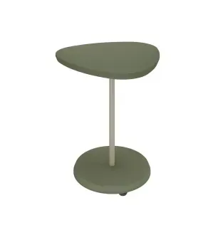 Mesa Auxiliar Bertolini Bel Alta Mesa Lateral para Sala Moderna Minimalista color Menta