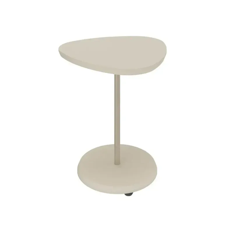 Mesa Auxiliar Bertolini Bel Alta para Sala Moderna color Off White