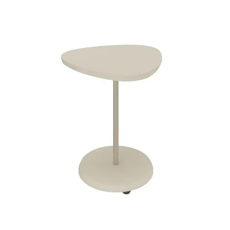 Mesa Auxiliar Bertolini Bel para Sala Moderna color Off White