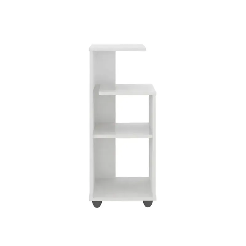Mesa Lateral Auxiliar Bertolini Bis Mesa Auxiliar para Sala con 3 Estantes color Blanco