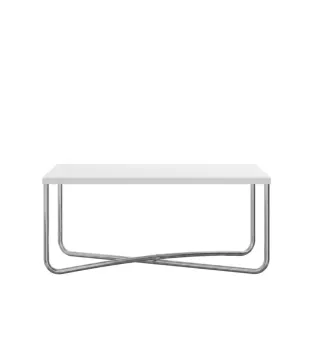 Mesa de Centro Moderna Bertolini 1271 color Blanco Cromado