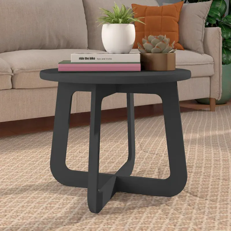 Mesa de Centro Bertolini Jasmin Mesita Auxiliar Para Sala color Gafito