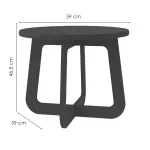 Medidas de Mueble Mesa de Centro Bertolini Jasmin Mesita Auxiliar Para Sala color Gafito
