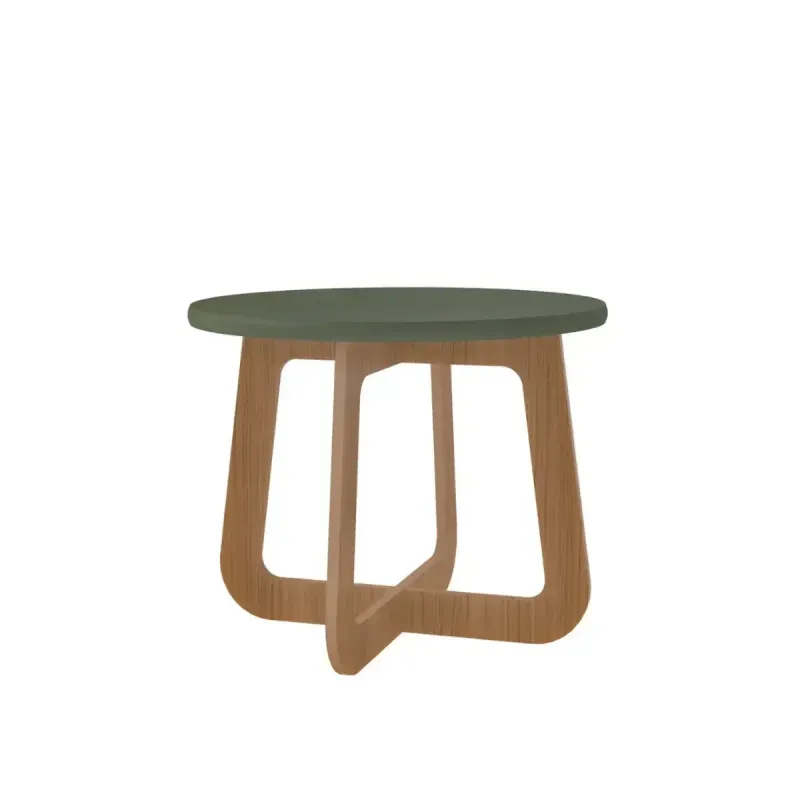Mueble Mesa de Centro Bertolini Jasmin Mesita Auxiliar Para Sala color Verde Roble