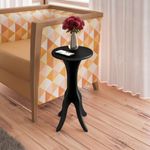 Mesa Auxiliar mesita de noche Bertolini Kin color Negro