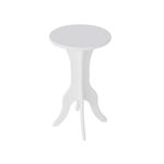 Mesa Lateral De Noche Auxiliar Bertolini Kin color Blanco