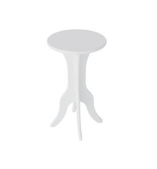 Mesa Lateral De Noche Auxiliar Bertolini Kin color Blanco