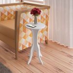 Mesa Auxiliar mesita de noche Bertolini Kin color Blanco