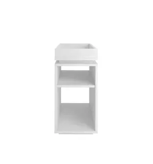 Mesa Lateral Auxiliar Bertolini Olivia con 3 Estantes color Blanco