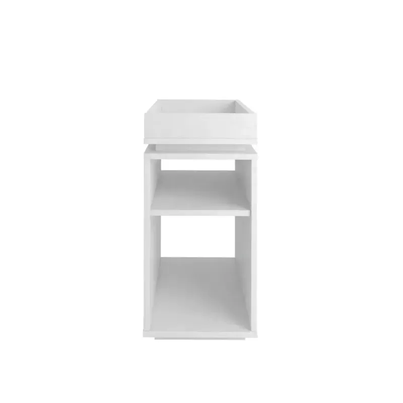 Mesa Lateral Auxiliar Bertolini Olivia para Sala con 3 Estantes color Blanco