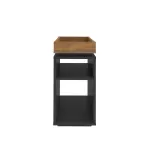 Mesa Lateral Auxiliar Bertolini Olivia para Sala con 3 Estantes color Negro Pino