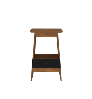 Mesa Lateral Auxiliar Bertolini Eden1 Cajón color Pino Negro