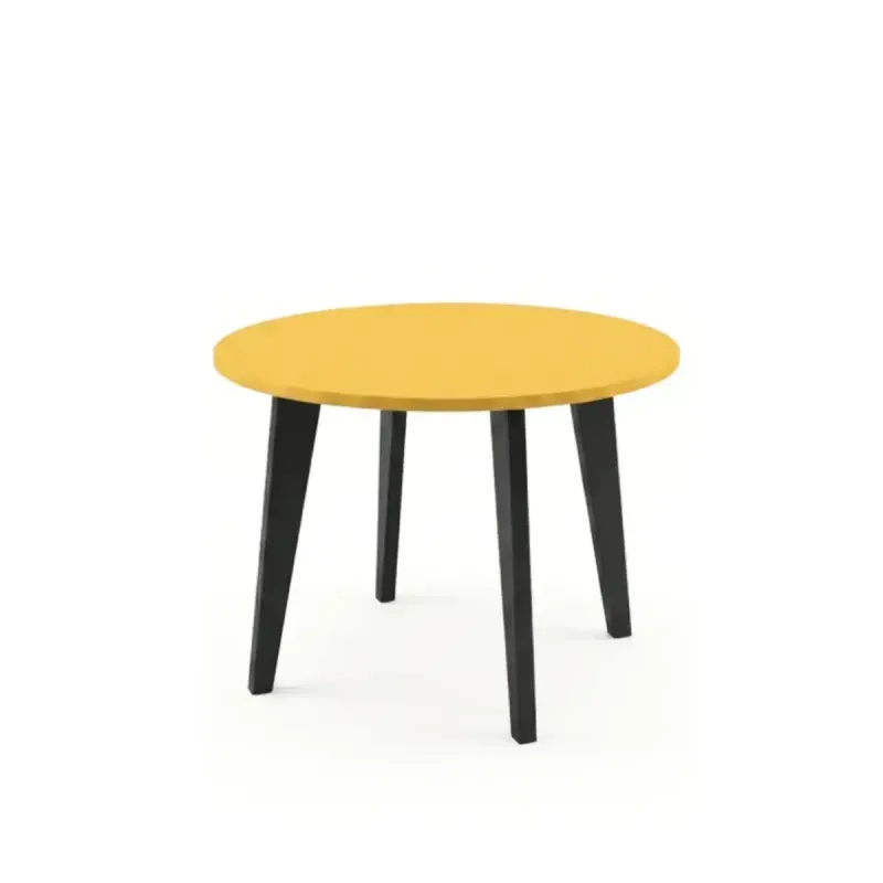 Mesa de Centro Moderna Bertolini RT 3082 Mesa Auxiliar Para Sala color Amarillo