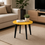 Mesa de Centro Bertolini RT 3082 Mesa Auxiliar Para Sala color Amarillo