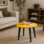 Mesa de Centro Moderna Bertolini RT 3082 Para Sala color Amarillo
