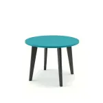 Mesa de Centro Moderna Bertolini RT 3082 Mesa Auxiliar Para Sala color Turquesa