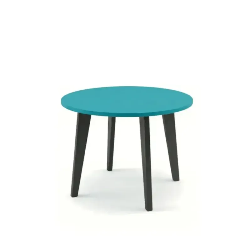 Mesa de Centro Moderna Bertolini RT 3082 Mesa Auxiliar Para Sala color Turquesa