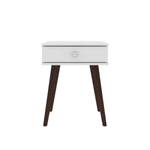 Mesa Auxiliar de Noche Moderna Bertolini RT 3072 Mesa Lateral con 1 cajón color Blanco