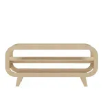 Mueble Mesa para TV Moderna Bertolini Théo Hasta 55 Pulgasdas para Sala con 2 Estantes Color Natural