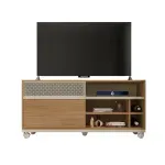 Mueble Mesa para TV Bertolini Slide hasta 50 Pulgadas color Buriti Off White
