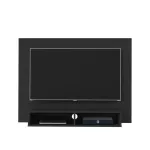 Panel Mueble para TV Flotante Bertolini Flash hasta 42 Pulgadas para Sala con 2 Nichos color Negro