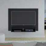 Mueble para TV Flotante Bertolini Flash hasta 42 Pulgadas para Sala con 2 Nichos color Negro