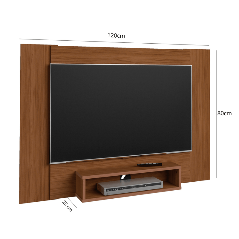 Medidas de un Mueble Panel para TV Hasta 40 Pulgadas Bertolini Cine con 1 Estante color Cedro