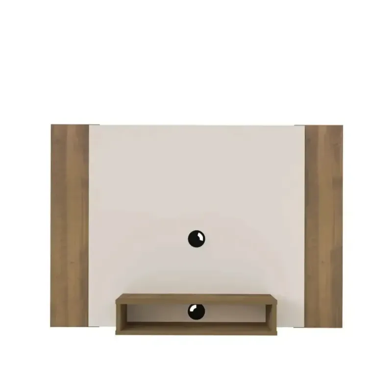 Mueble Panel Flotante para TV Hasta 50 Pulgadas Bertolini Cine Un Estante color Pino Off White