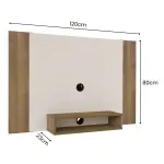 Medidas de un Mueble Panel Flotante para TV Hasta 50 Pulgadas Bertolini Cine Un Estante color Pino Off White