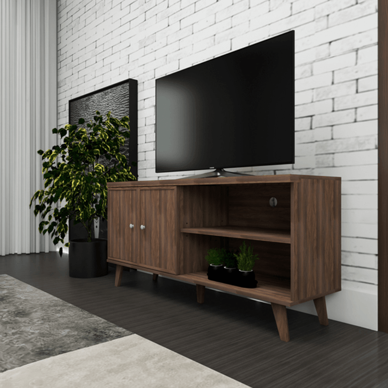 Mesa para TV Bertolini R 631 Hasta 50 Pulgadas con 2 puertas 2 nichos color Imbuia