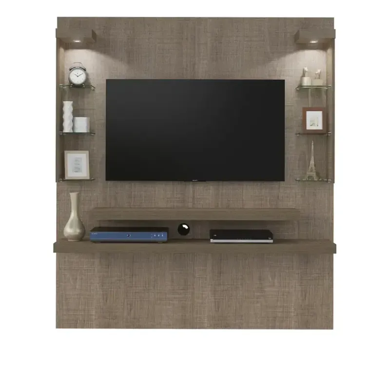 Mueble Panel Flotante para TV Hasta 47 Pulgadas Bertolini Atlantis Canela