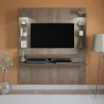 Mueble Flotante para TV Hasta 47 Pulgadas Bertolini Atlantis Canela