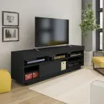 Mesa para TV Bertolini Treviso Hasta 75 Pulgadas con 1 Puerta Negro