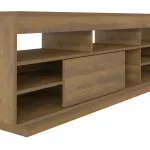 Detalle de un Mueble Mesa para TV Bertolini Treviso Hasta 75 Pulgadas con 1 Puerta Pino