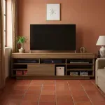 Mueble para TV Bertolini Treviso Hasta 75 Pulgadas con 1 Puerta Pino
