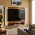 Mueble para TV Hasta 40 Pulgadas Bertolini Cine con 1 Estante color Cedro Off White