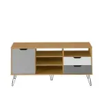 Mueble para TV de Hasta 60 Pulgadas Bertolini Estocolmo color Roble Grafito