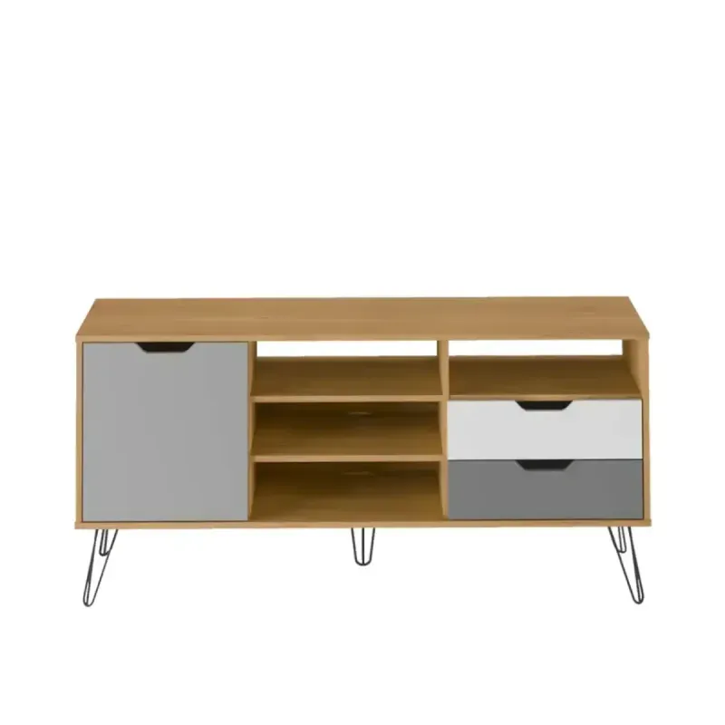 Mueble para TV de Hasta 60 Pulgadas Bertolini Estocolmo color Roble Grafito