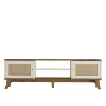 Mueble Mesa para TV Bertolini Charlotte hasta 75 Pulgadas color Pino Off White