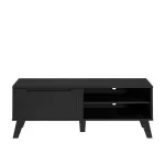 Mueble Mesa para TV Bertolini Lotus Hasta 60 Pulgadas con 1 Puerta y 2 Estantes color Negro