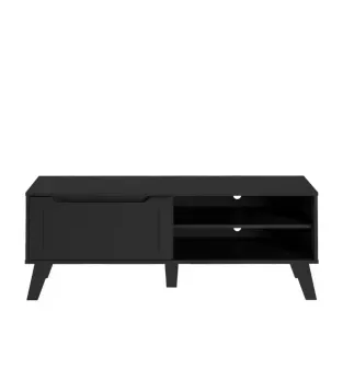 Mueble Mesa para TV Bertolini Lotus Hasta 60" 1 Puerta 2 Estantes color Negro