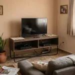 Mesa para TV Hasta 40 Pulgadas Bertolini 1272 con 2 Nichos Legno Negro
