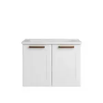 Mueble Gabinete Flotante para Baño Bertolini 8010 Blanco con 2 puertas y Lavabo
