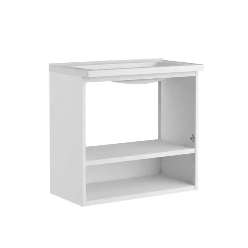 Detalle del Mueble Gabinete Flotante para Baño Bertolini 8010 Blanco con 2 puertas y Lavabo